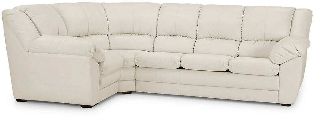 Угловой диван нераскладной Оберон Дизайн 5 кожаный