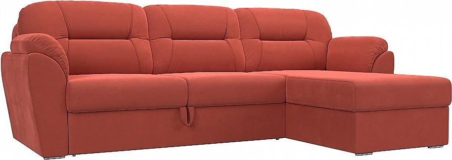 Угловой диван для спальни Бостон Вельвет Корал