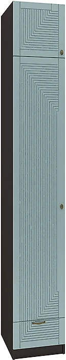 Синий распашной шкаф Фараон П-8 Дизайн-3