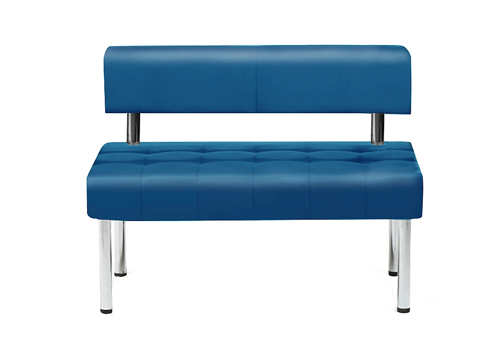 диван в стиле сканди Бизнес 122х78 Синий без подлокотников