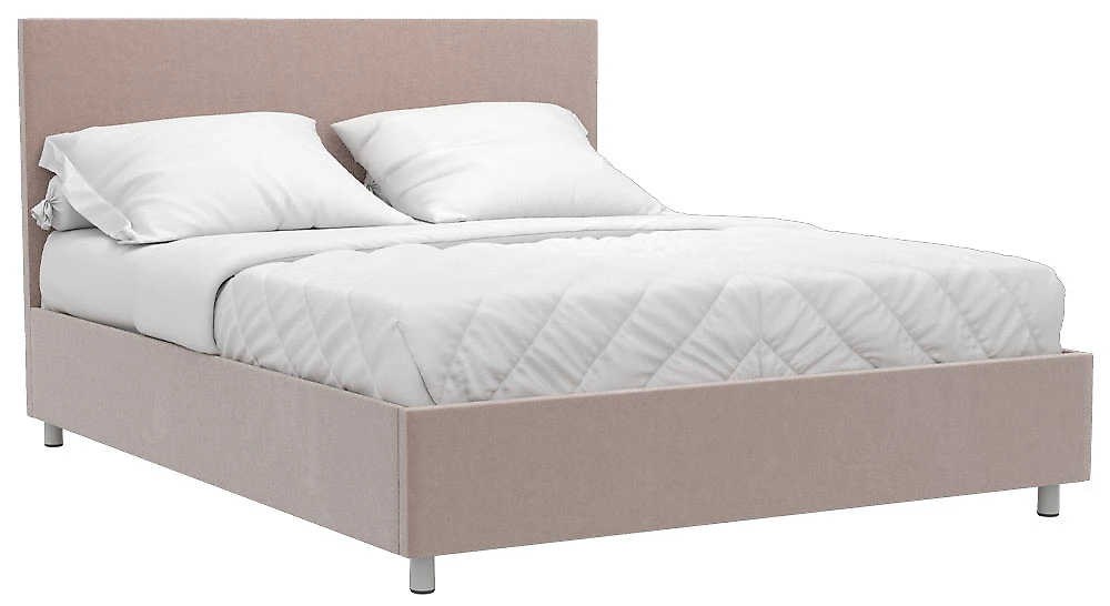Кровать с мягкой спинкой Белла 160х200 с ламелями Плюш Стоун