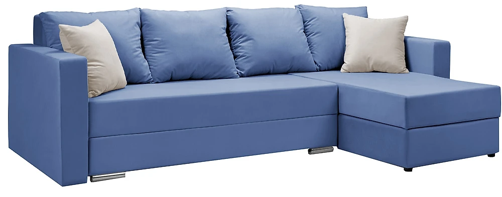 Угловой диван с большим спальным местом Саванна-2 Блу