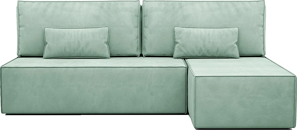 Зелёный угловой диван Корсо Lite Дизайн-3