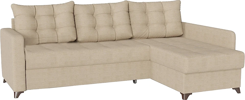 Угловой диван из ткани антикоготь Беллано (Белла) Кантри Беж