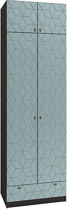 Синий распашной шкаф Сканди Д-6 Дизайн-3