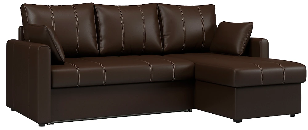угловой диван с металлическим каркасом Риммини Дизайн 5 кожаный