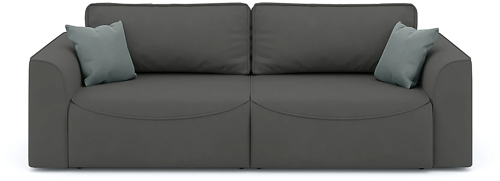 Прямой диван серого цвета Рафаэль Плюш Дизайн 17