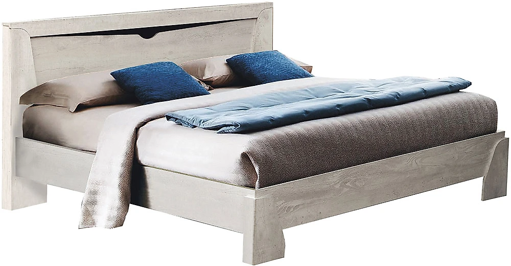 кровать в стиле минимализм Лючия 33.08-02 с настилом Бетон Пайн Белый