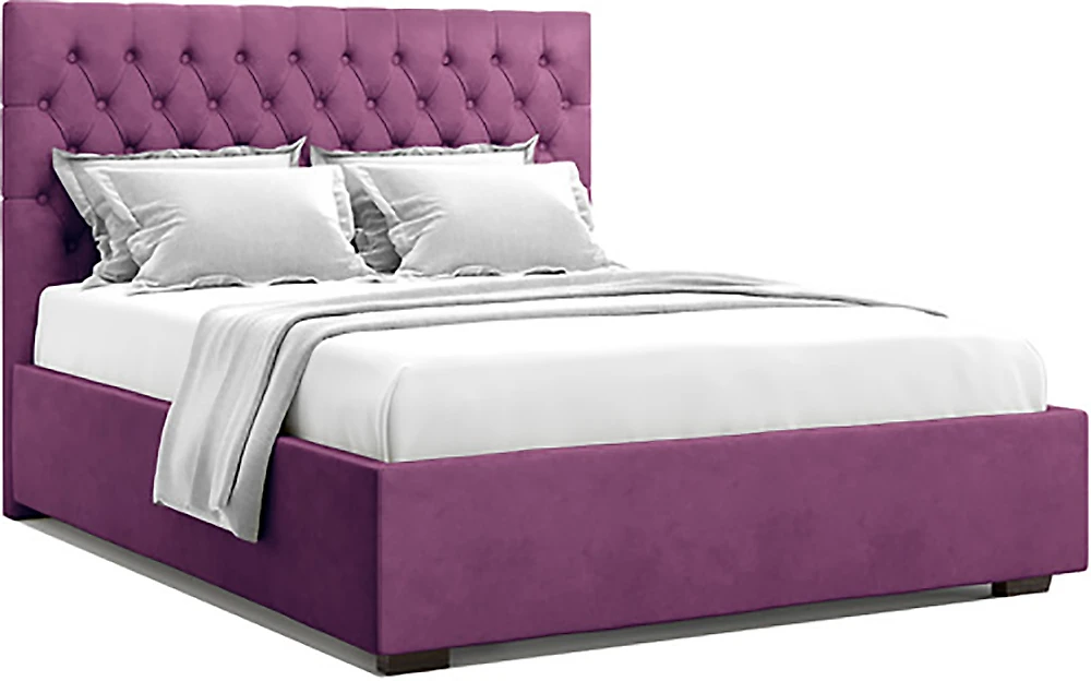 Кровать с каретной стяжкой Нэми Фиолет