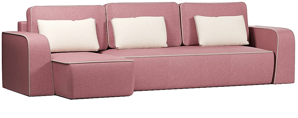 Угловой диван с правым углом Линда Пинк 2