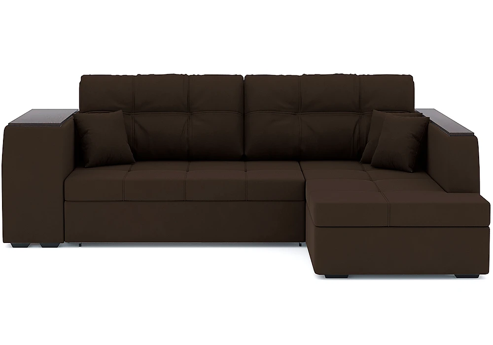 Угловой диван с ящиком для белья Брюссель Плюш Дизайн 2