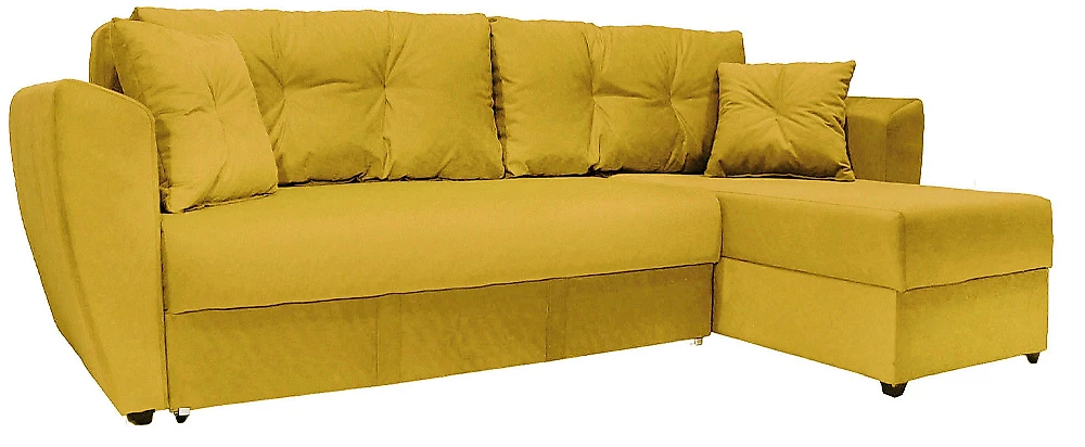 Угловой диван с независимым пружинным блоком Амстердам Еллоу