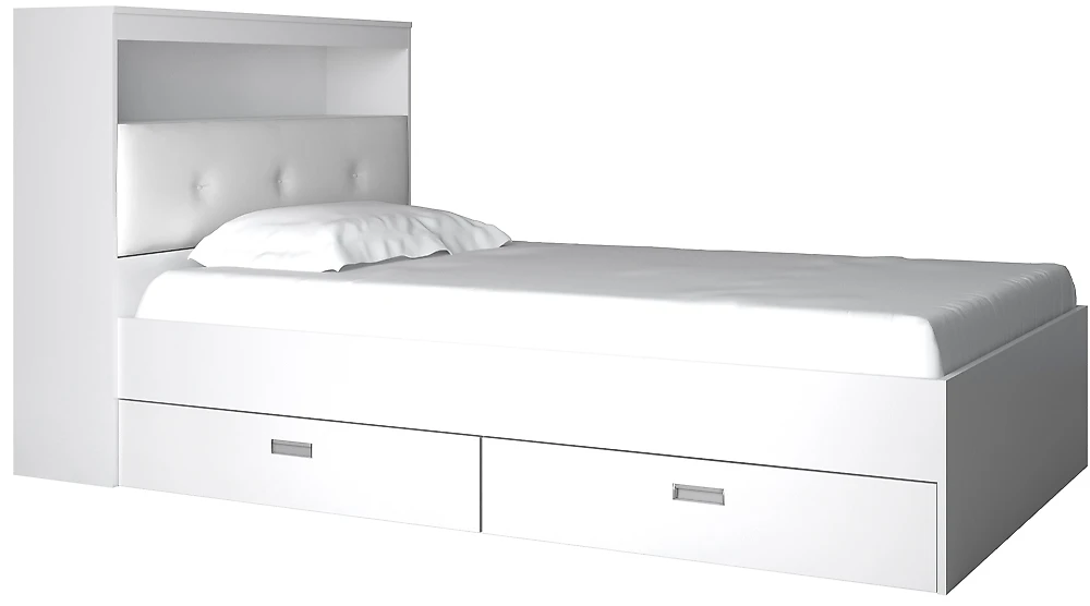 Кровать с мягкой спинкой Виктория-3-120 Дизайн-2