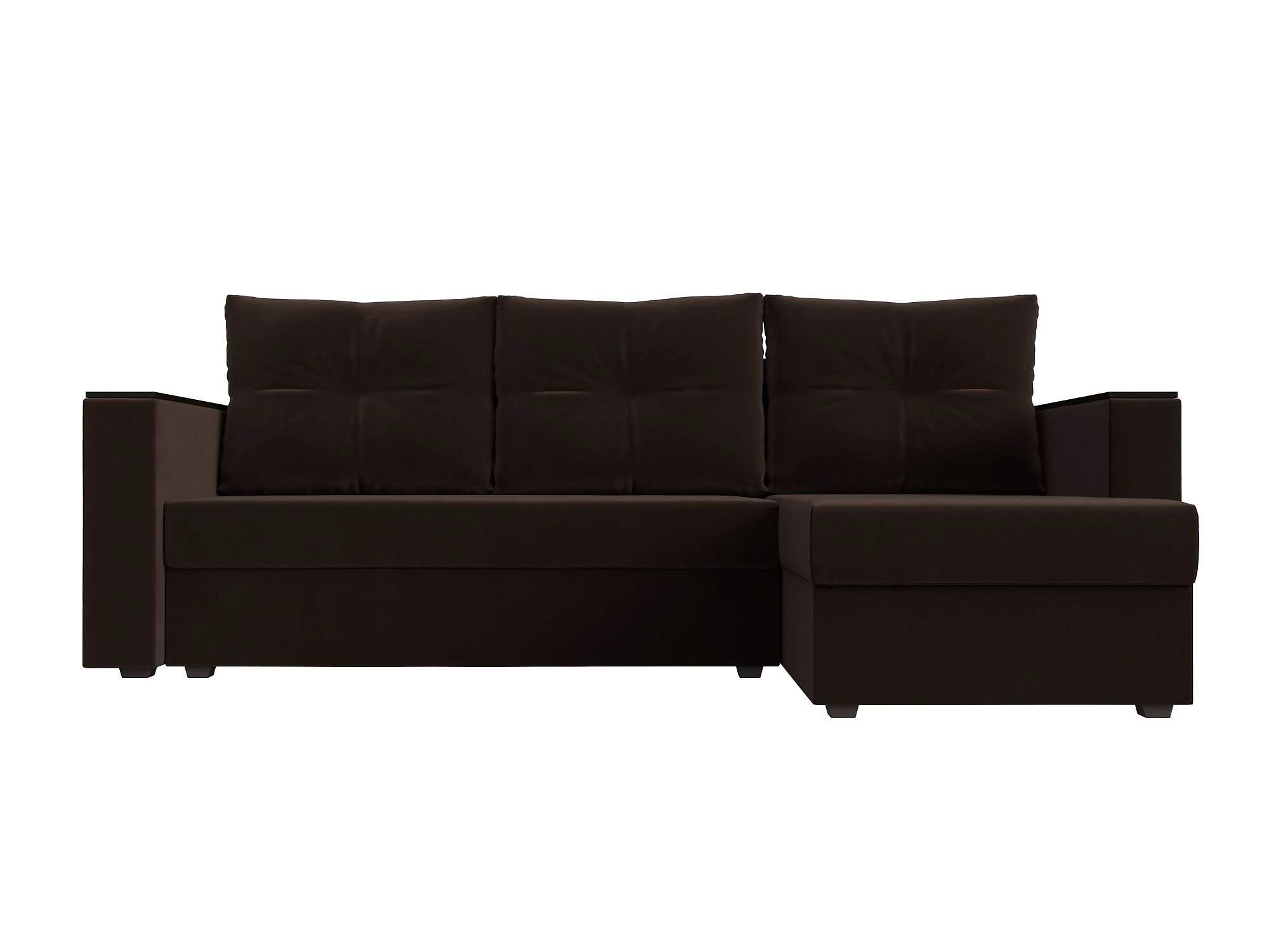 Угловой диван с полкой Атланта Лайт без стола Дизайн 6