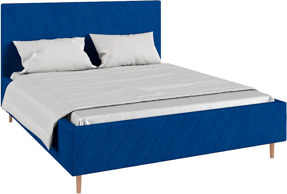 Кровать с мягкой спинкой Афина-3 Деним