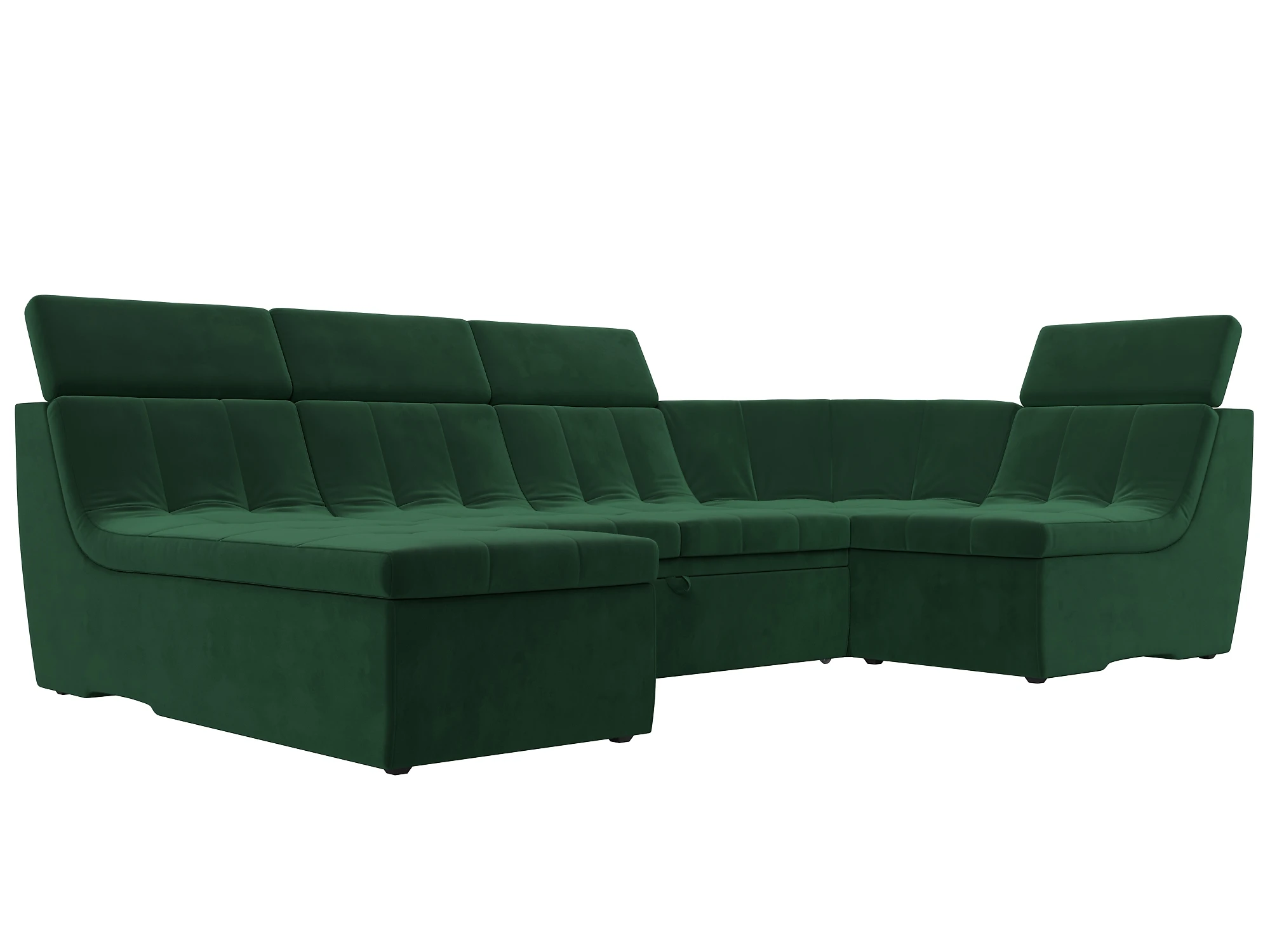  угловой диван с оттоманкой Холидей Люкс-П Плюш Дизайн 4