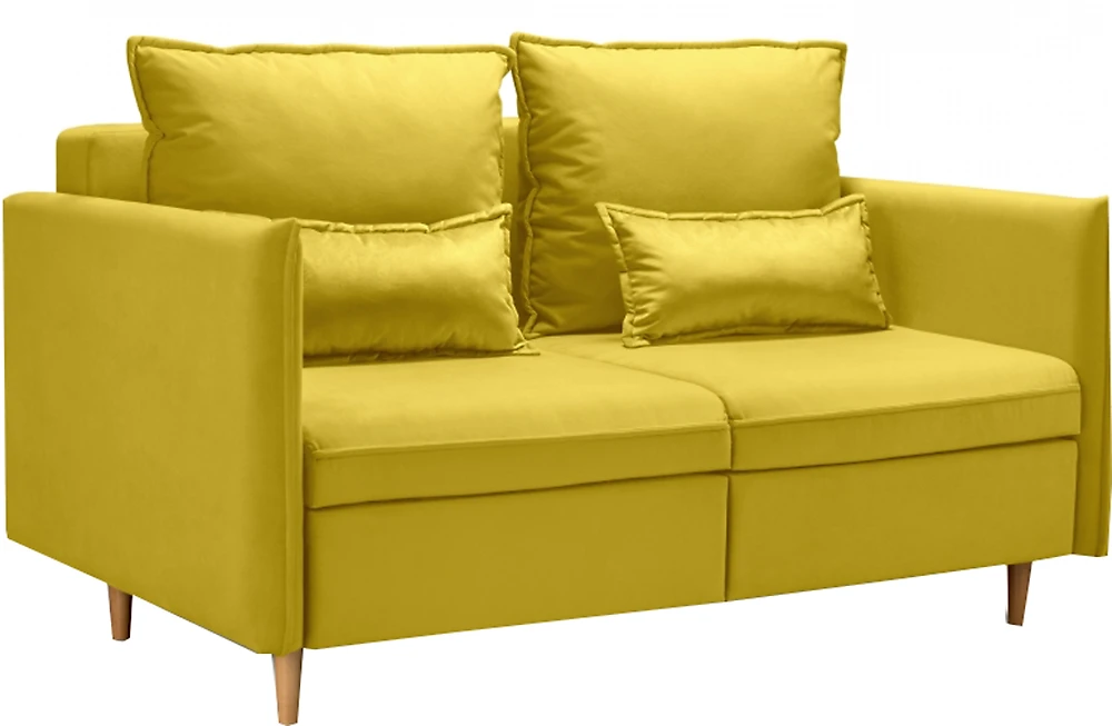 Жёлтый прямой диван Оливер 2-х местный Дизайн-3