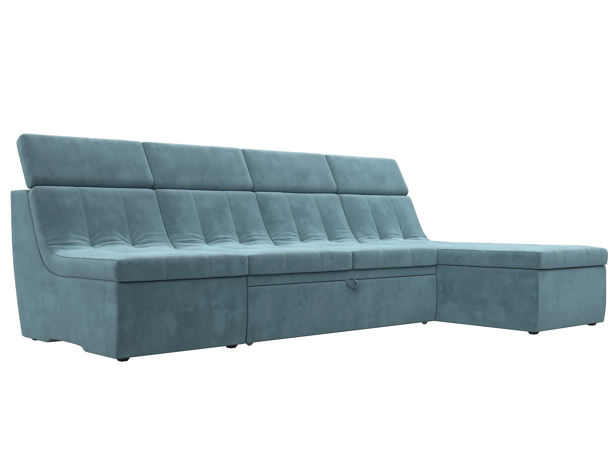 Угловой диван с ящиком для белья Холидей Люкс Плюш Дизайн 2