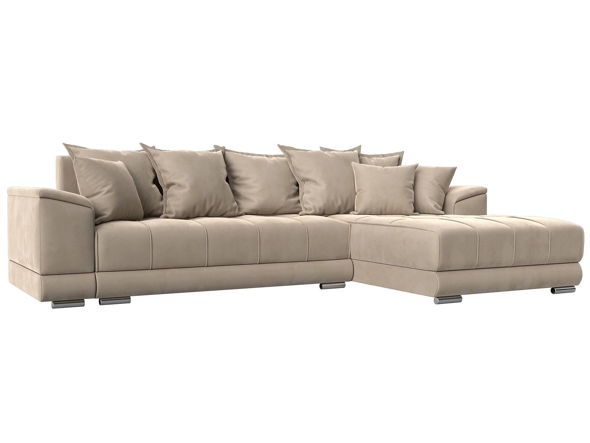 Угловой диван из велюра НордСтар Плюш Дизайн 1