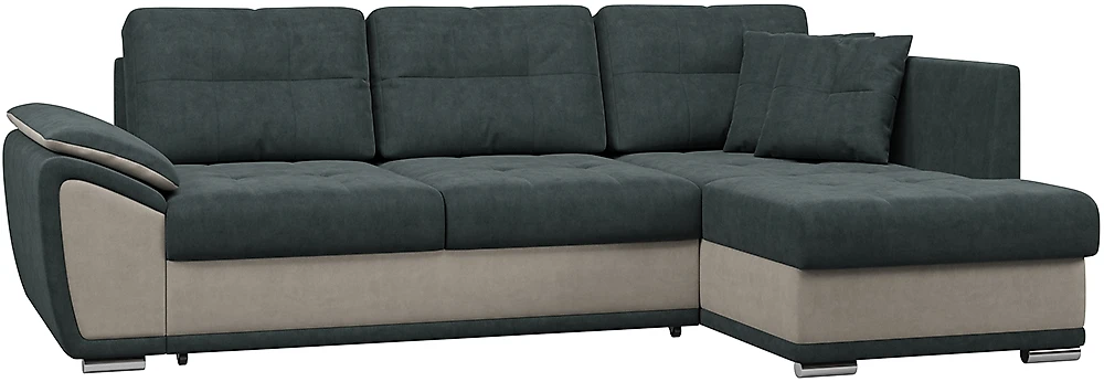 Угловой диван с подлокотниками Риттэр Плюш Графит