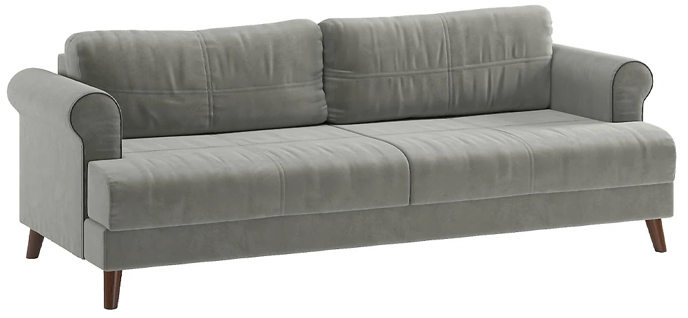 Прямой диван серого цвета Маэстро
