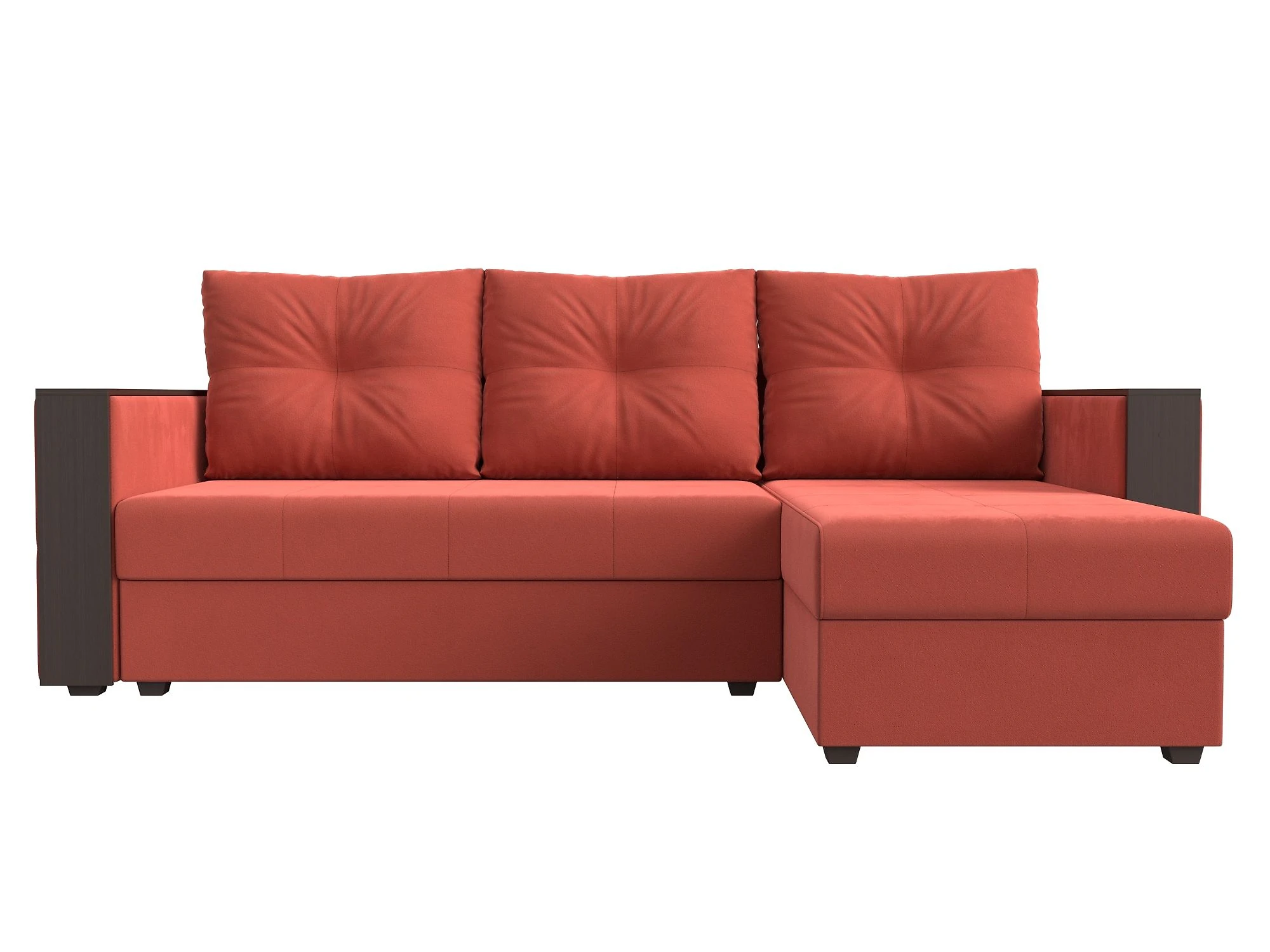 Угловой диван оранжевый Валенсия Лайт Дизайн 5