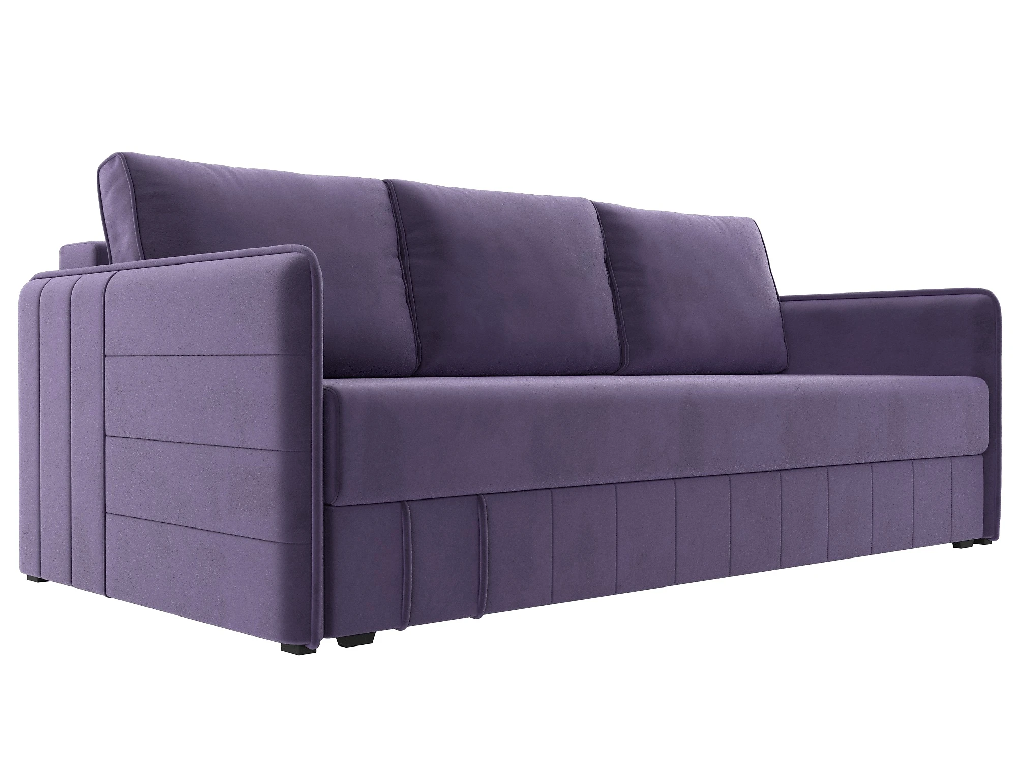 Фиолетовый диван Слим НПБ Плюш Дизайн 6
