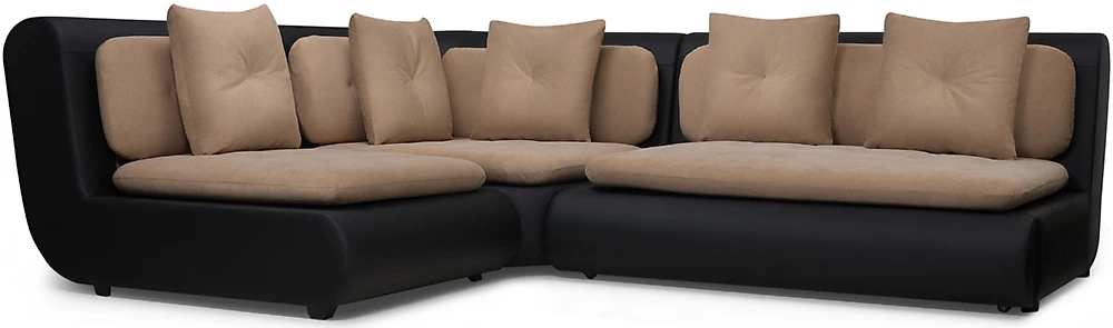 Угловой диван без подушек Кормак-2 Плюш Латте