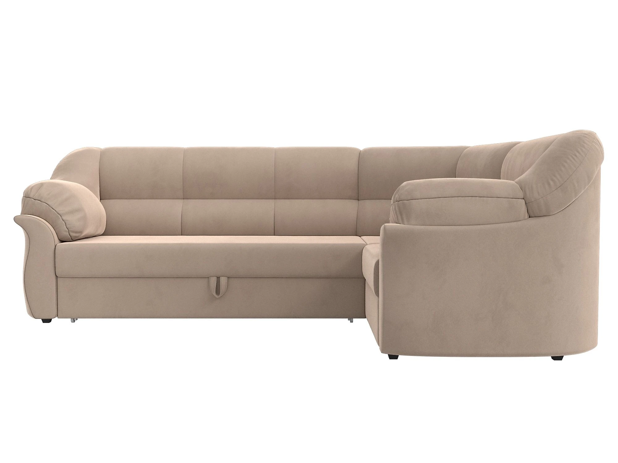 Угловой диван для гостиной Карнелла Плюш Дизайн 24