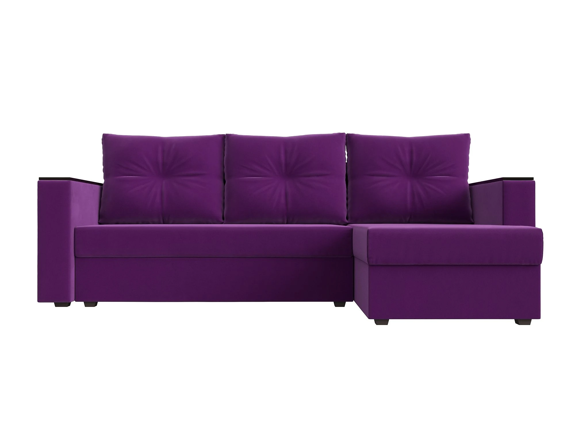 Фиолетовый диван Атланта Лайт без стола Дизайн 8