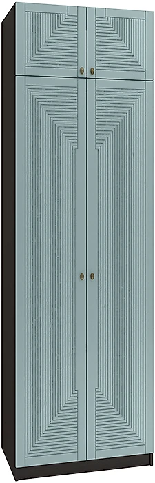 Синий распашной шкаф Фараон Д-5 Дизайн-3