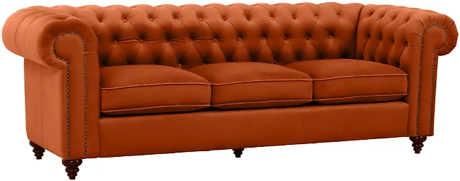 Оранжевый диван Честер Классик 3 Дизайн 9