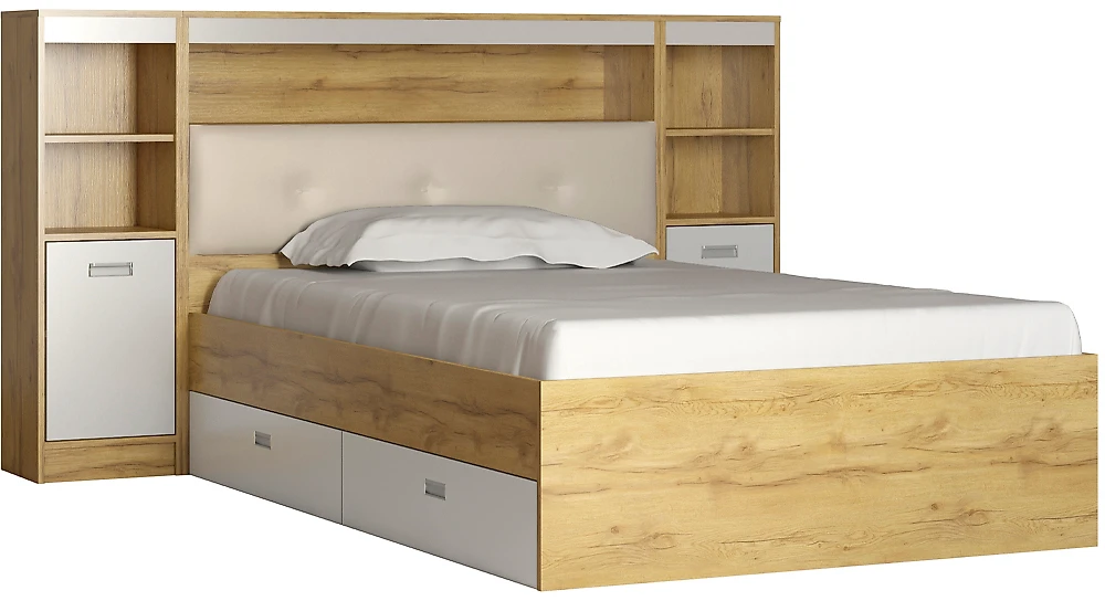 Кровать с высокой спинкой Виктория-5-120 Дизайн-1