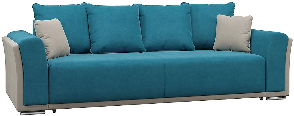 Прямой диван с пружинным блоком Макензи Плюш Азур