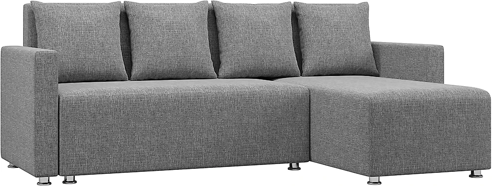 Серый угловой диван Каир с подлокотниками Дизайн-1