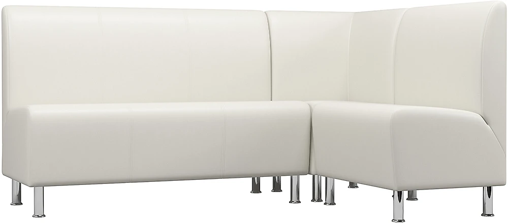 Угловой диван из экокожи Твистер Белый