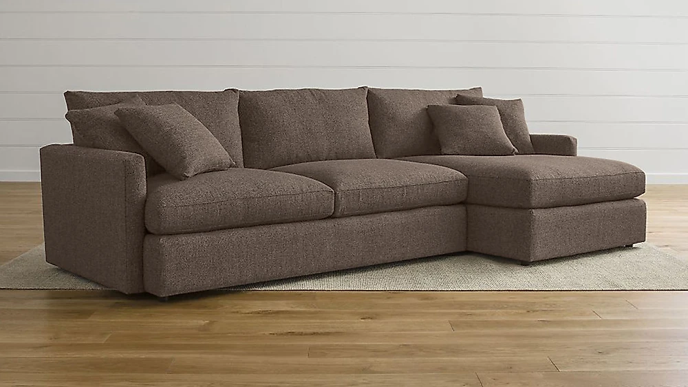 Двухместный угловой диван Стелф с оттоманкой Дизайн 4