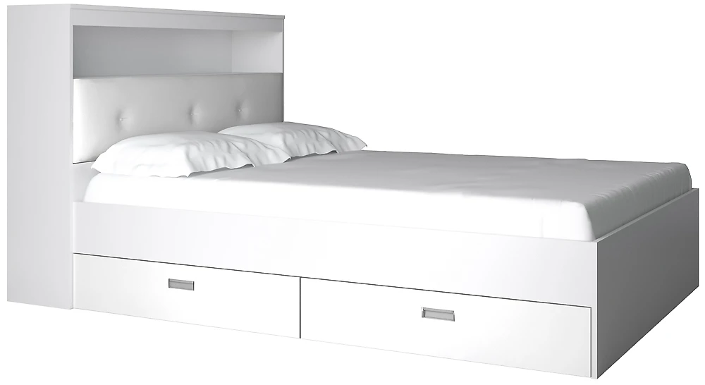 Кровать с мягкой спинкой Виктория-3-140 Дизайн-2