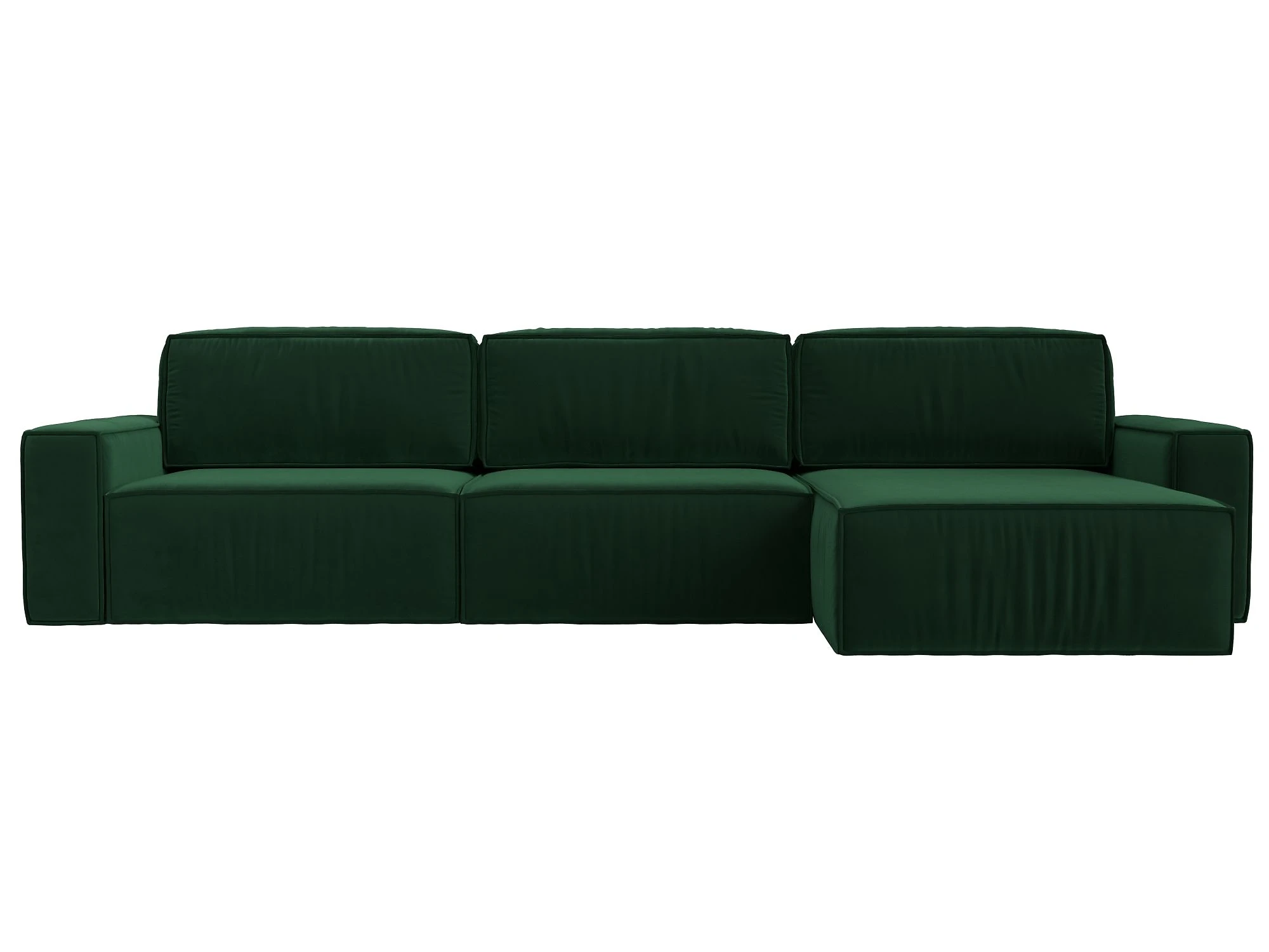 Угловой диван с правым углом Прага Классик лонг Плюш Дизайн 4