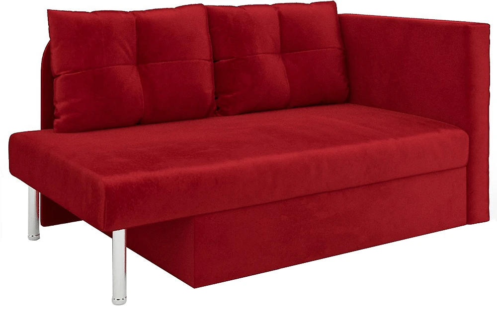 Выкатной диван с ящиком для белья Алиса Плюш Ред