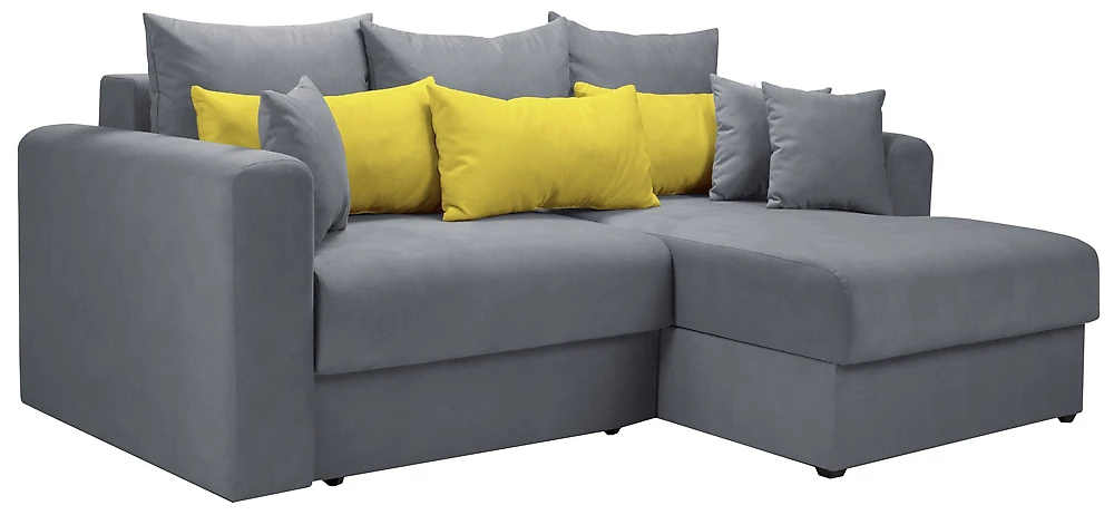 Угловой диван с независимым пружинным блоком Манхеттен Грей