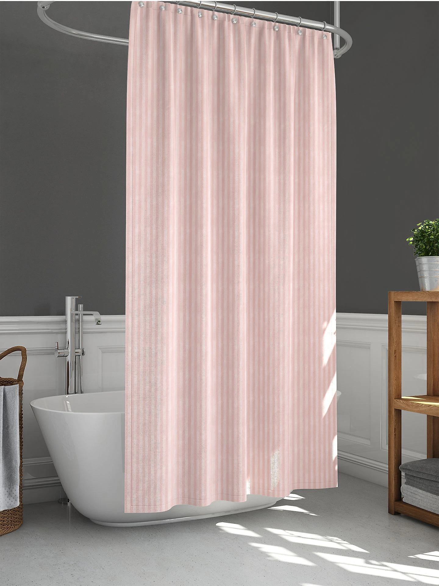 Штора для ванной комнаты  STRIPE ROSE 180х180