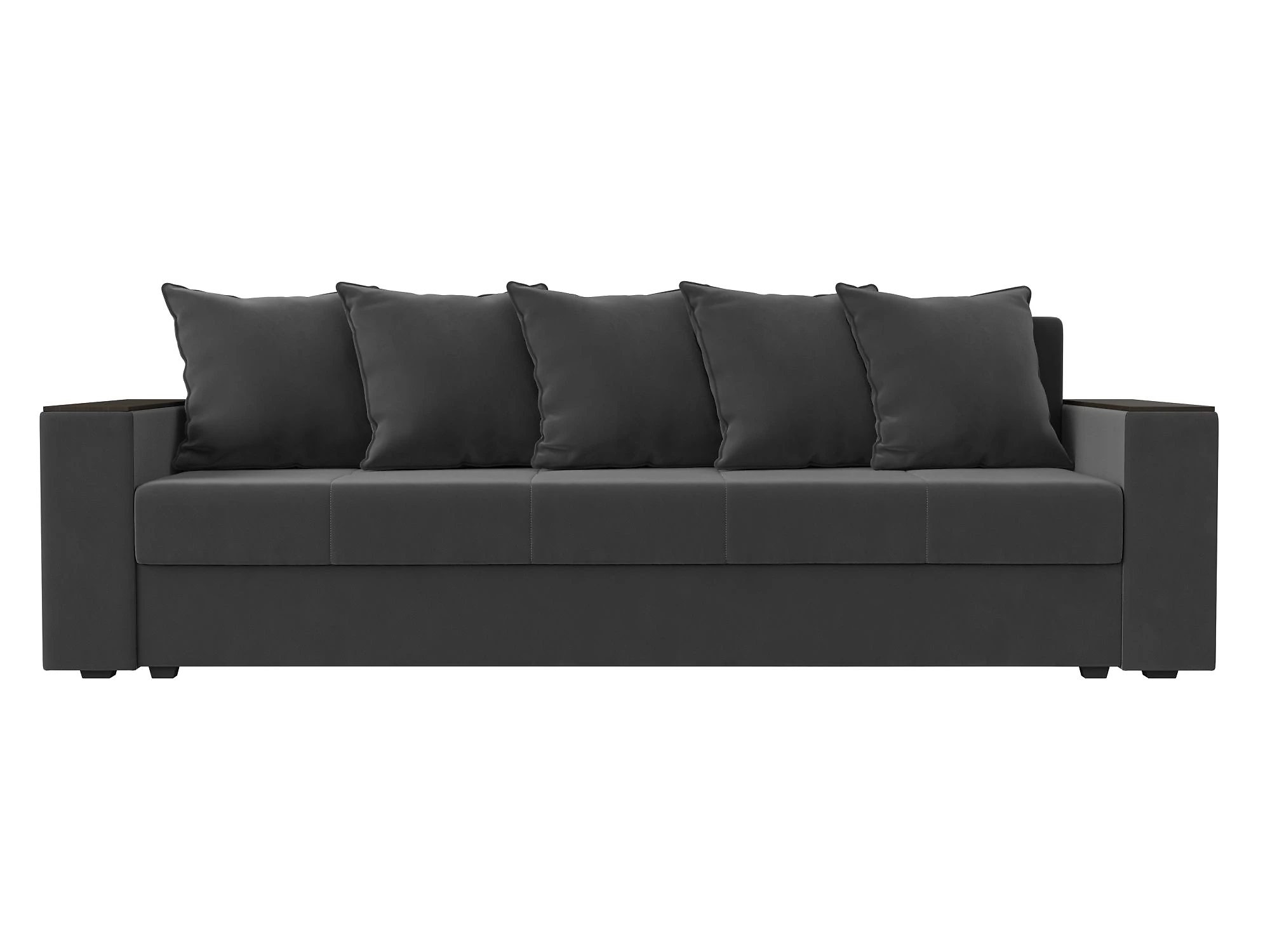Прямой диван серого цвета Дубай Лайт Плюш Дизайн 7