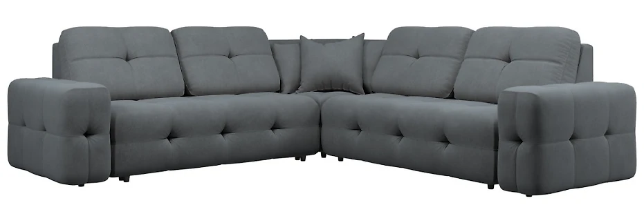 Угловой диван длиной 300 см Спилберг-1 Плюш Графит