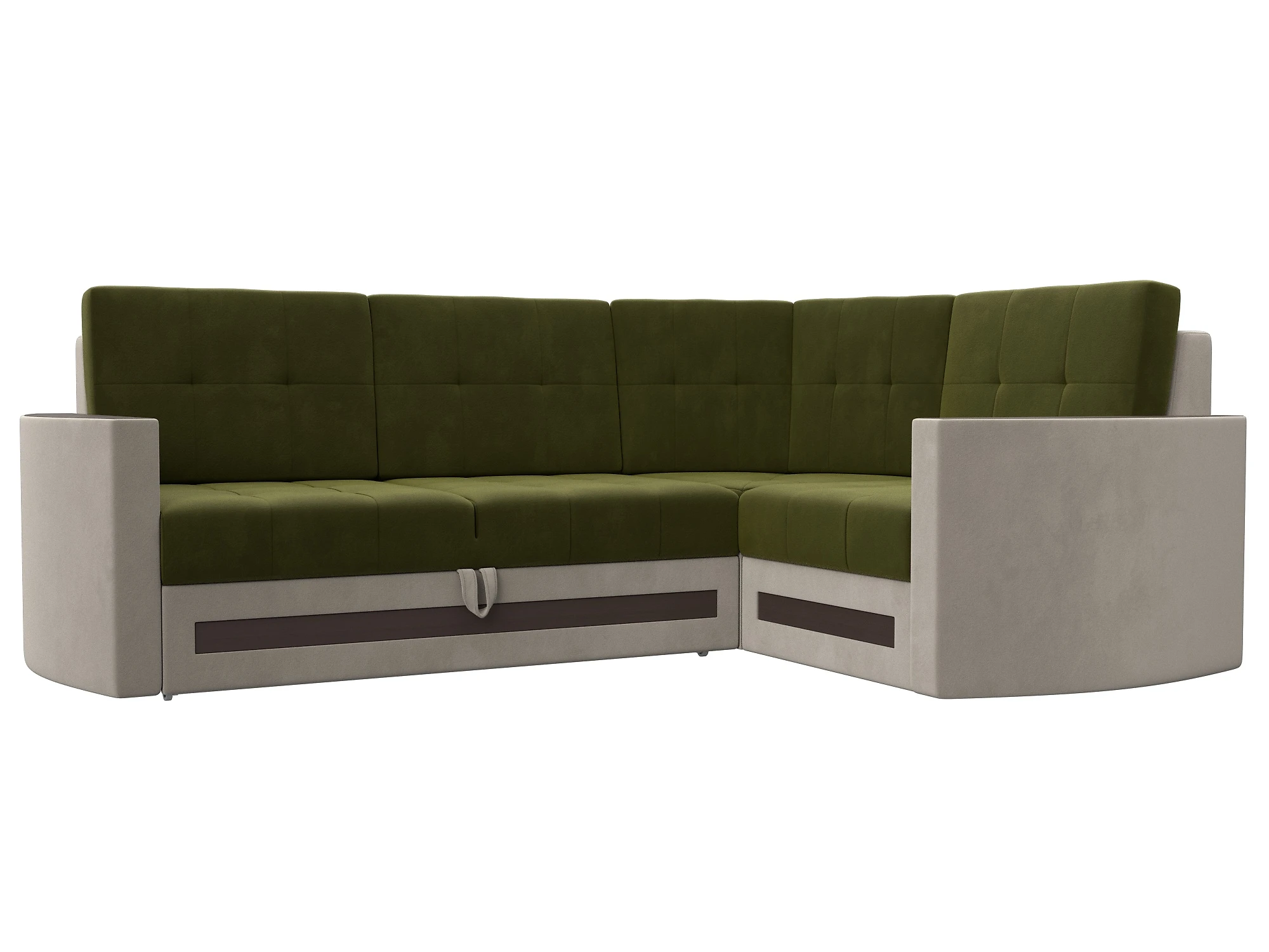 Угловой диван изумрудный Белла Дизайн 15