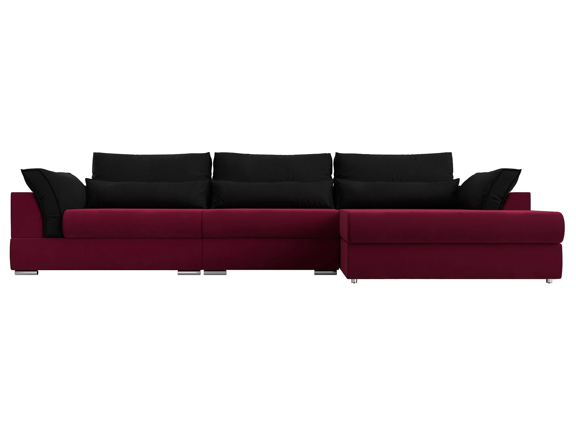 Угловой диван красный Пекин Лонг Дизайн 14