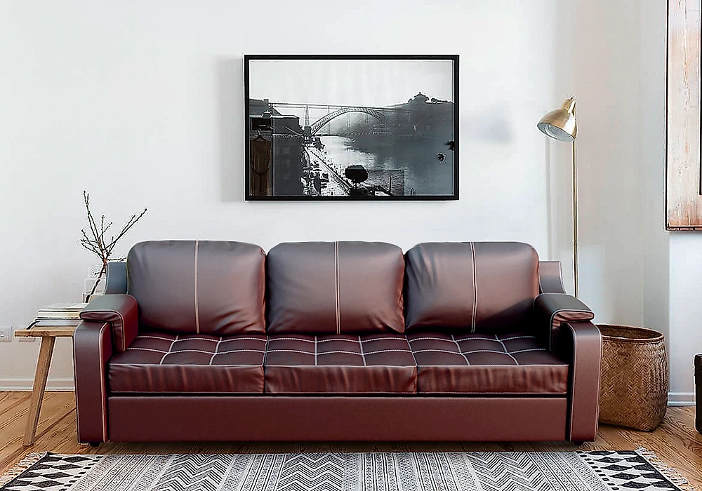 Кожаный диван Лофт Берета Дизайн 5 кожаный