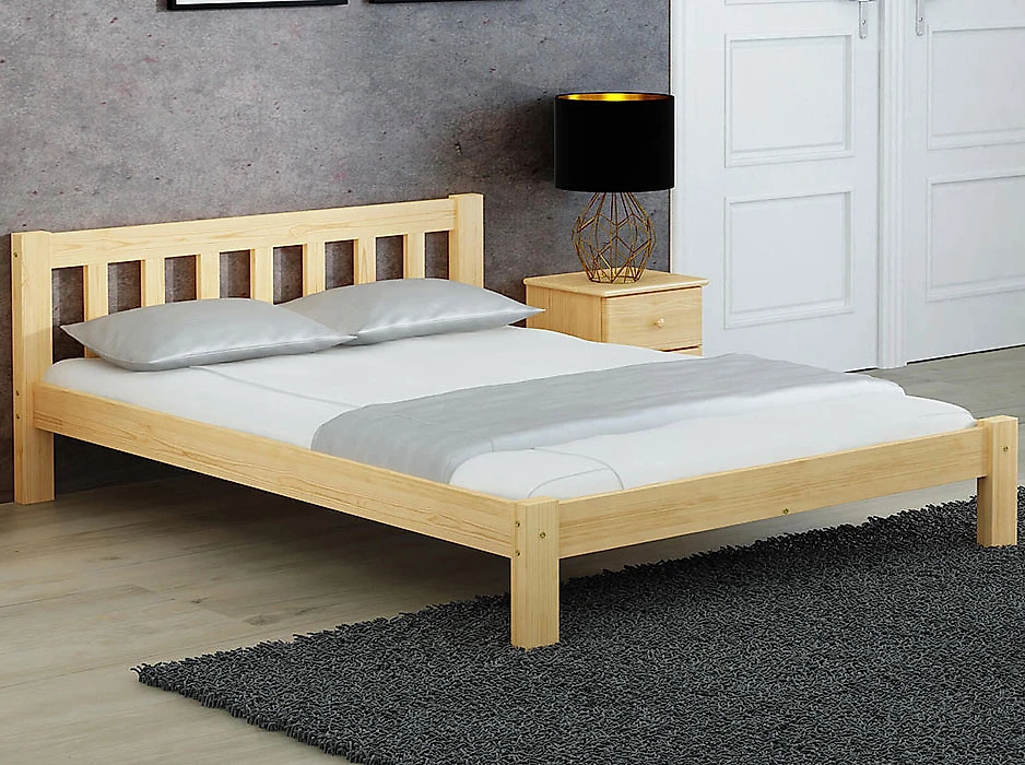 Двуспальная кровать с матрасом в комплекте Коринф 160х200 с матрасом
