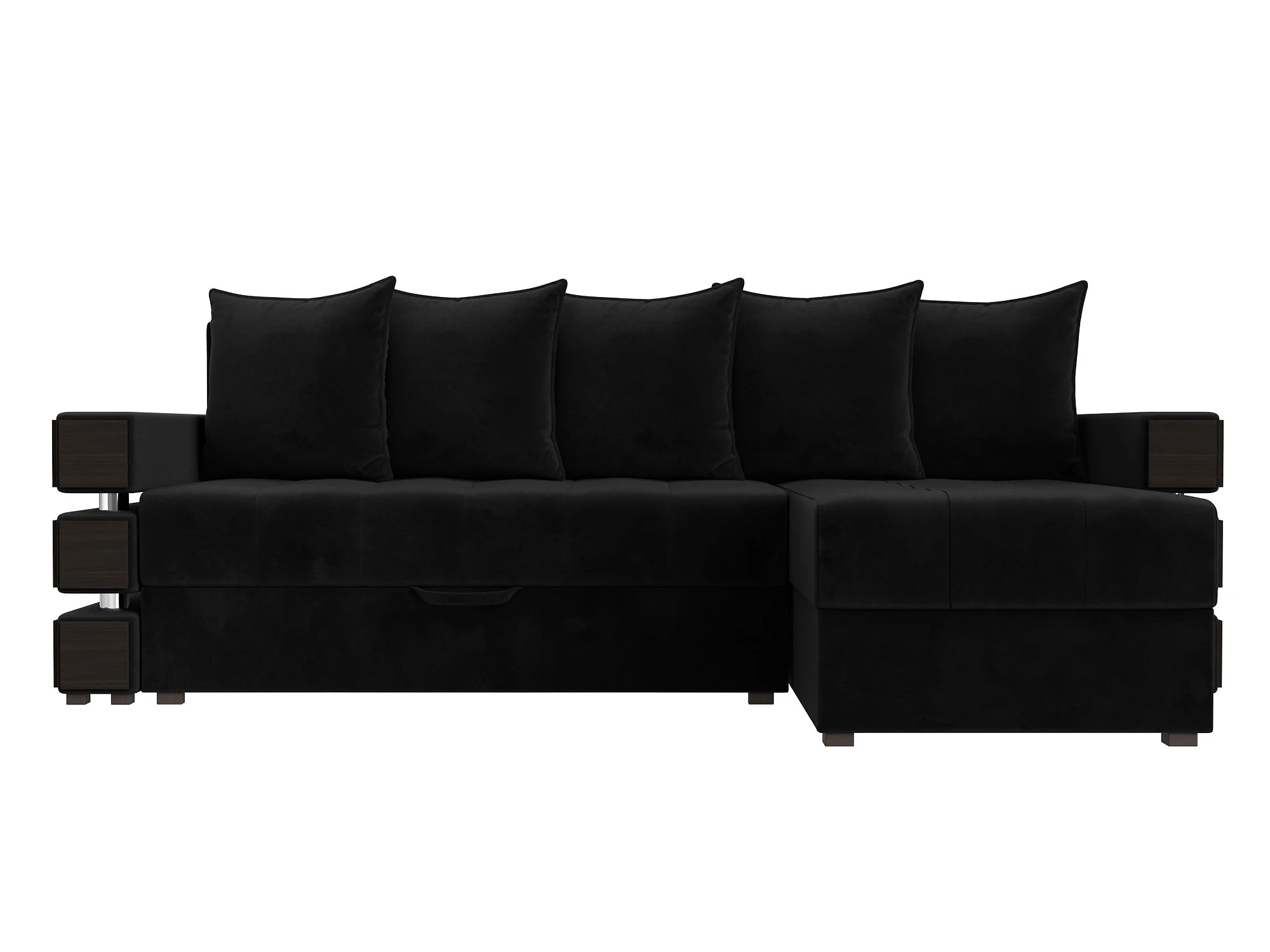 Угловой диван с ящиком для белья Венеция Плюш Дизайн 8