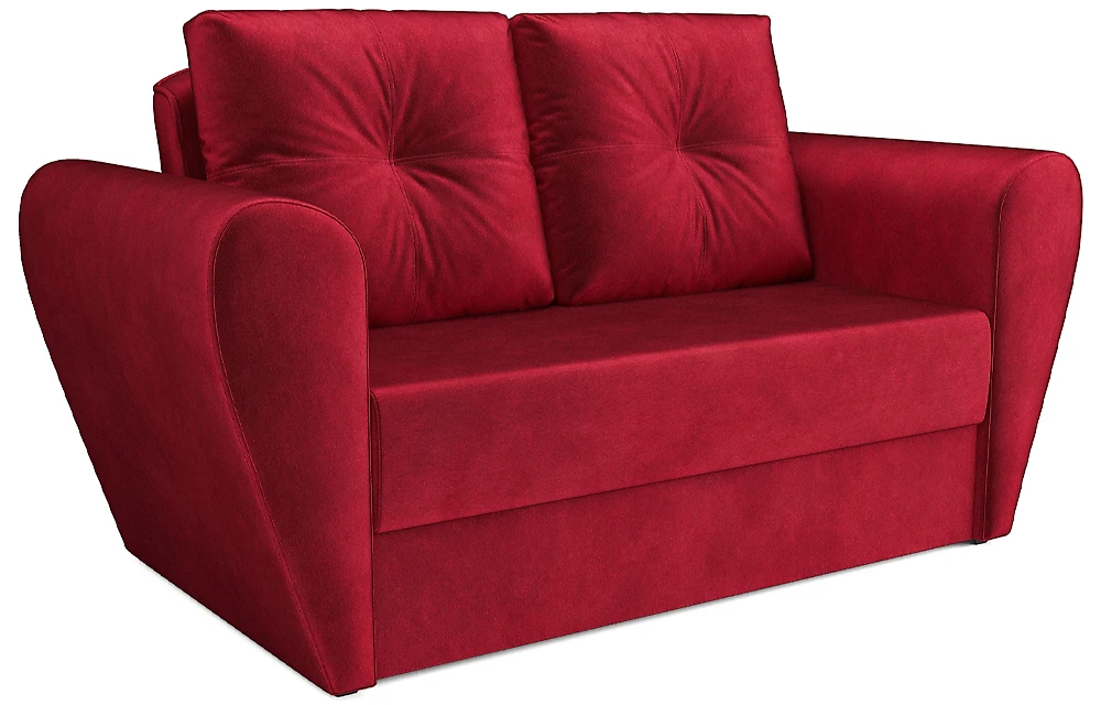 Выкатной диван с ящиком для белья Квартет Бархат Красный